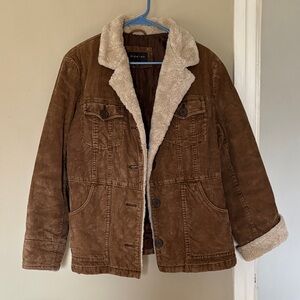 Braetan Brown Jacket with Cream Collar